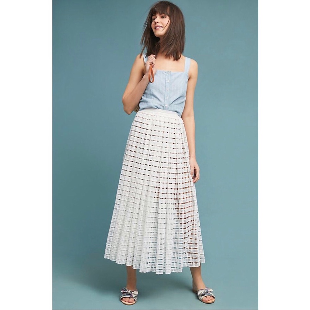 {anthropologie} tracy reese midi skirt